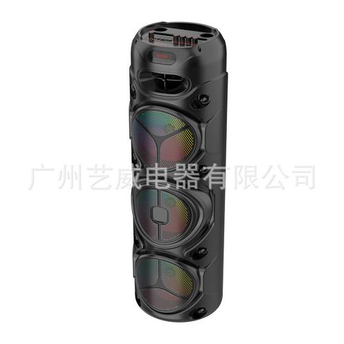 zqs8308蓝牙音箱3*8寸喇叭七彩灯音箱 户外无线蓝牙便携音响厂家